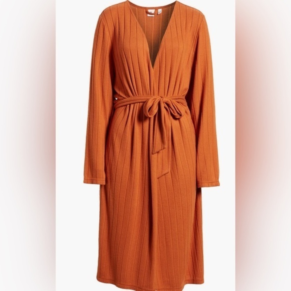 BP Women’s Rust Color Ribbed Robe Size XL
